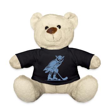 Eule Eishockey Nachtsport Design - Teddy - Schwarz - Vorne