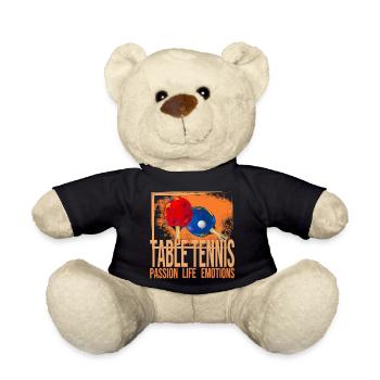 Passion - Life - Emotions - Tischtennis - Teddy - Schwarz - Vorne