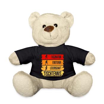 Faszination - Emotionen - Leidenschaft Tischtennis - Teddy - Schwarz - Vorne