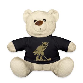 Eule Eishockey Nachtsport Design - Teddy - Schwarz - Vorne