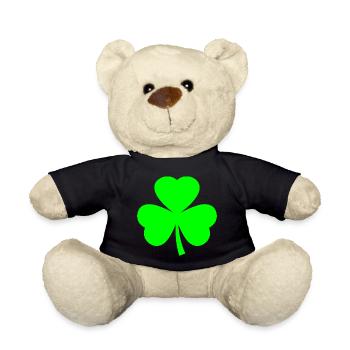 Ireland Shamrock - Teddy Bear - black - Front