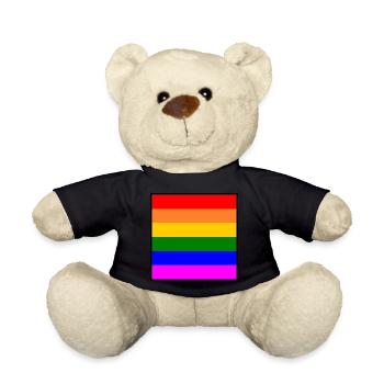 Regenbogenfahne regenbogen lgbt flagge - Teddy - Schwarz - Vorne