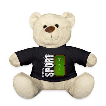Eins mit dem Sport - Billard - Teddy - Schwarz - Vorne