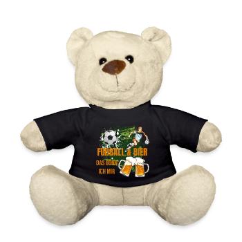 Fußball & Bier - Das gönn ich mir - Teddy - Schwarz - Vorne