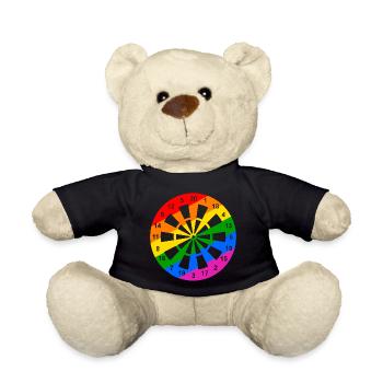 Regenbogen Dartscheibe - Teddy - Schwarz - Vorne