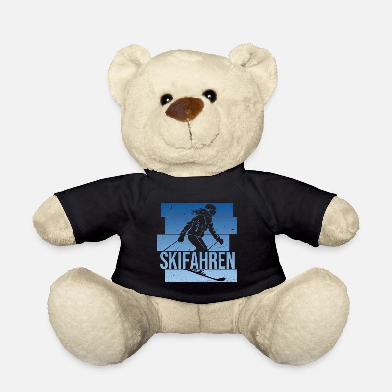 Skifahren - Teddy - Schwarz