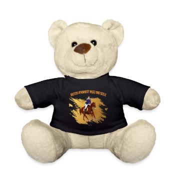Reiten verbindet Herz und Seele - Teddy - Schwarz - Vorne