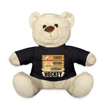 Teamgeist - Emotionen - Leidenschaft - Hockey - Teddy - Schwarz - Vorne