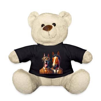 Dapper Duo Elegance - Teddy Bear - black - Front