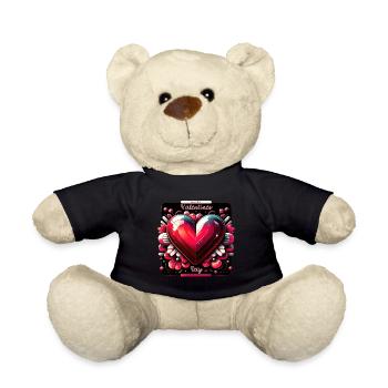 Charme brillant coeur de la Saint-Valentin - Nounours - noir - Devant