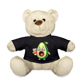 Avocado with Coffee Caffeine Shock - Teddy Bear - black - Front