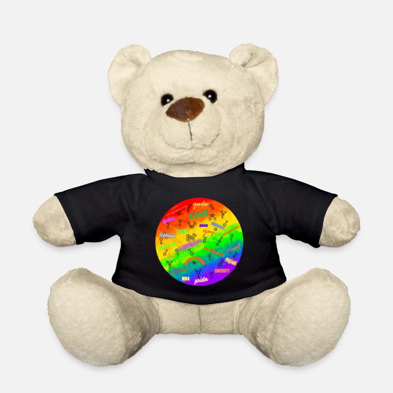 LGBTQIA+ Pride Design - Teddy Bear - black