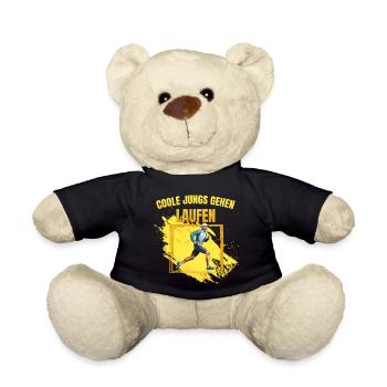 Coole Jungs gehen Laufen - Teddy - Schwarz - Vorne