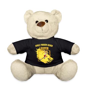 Coole Frauen gehen Laufen - Teddy - Schwarz - Vorne