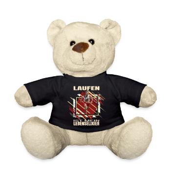 Laufen ist mein Lebenselixier - Teddy - Schwarz - Vorne