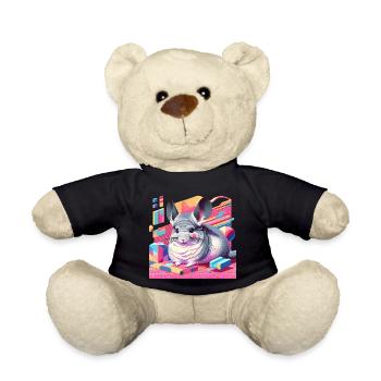 Chinchilla Neon Retro - Teddy Bear - black - Front