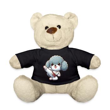 Caniche Karaté High Kick Arts Martiaux Arts Martiaux - Nounours - noir - Devant