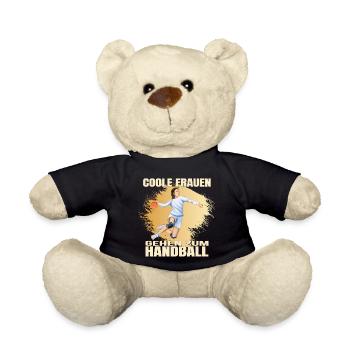 Coole Frauen gehen zum Handball - Teddy - Schwarz - Vorne