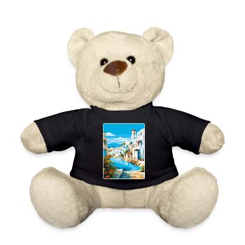 Paros Greece Vintage Travel Poster WPA Souvenir - Teddy Bear - black - Front