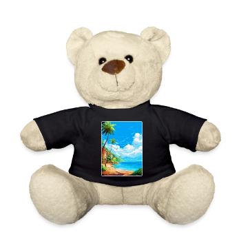 Palau Italien Vintage Reiseposter WPA Kunst Souvenir - Teddy - Schwarz - Vorne