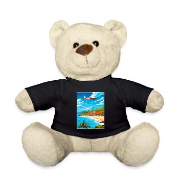 Saint Maarten Caraïbes Vintage Poster de voyage - Nounours - noir - Devant
