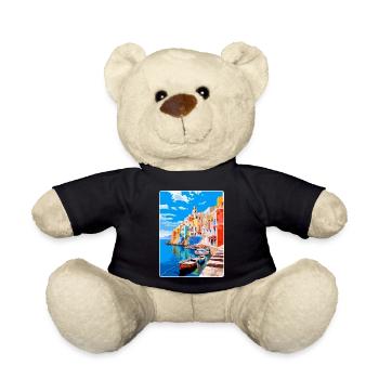 Ponza Italy Vintage Travel Poster WPA Art Souvenir - Teddy Bear - black - Front