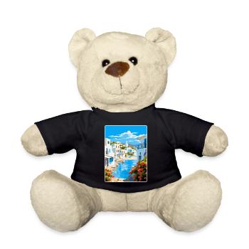 Paros Greece Vintage Travel Poster WPA Souvenir - Teddy Bear - black - Front
