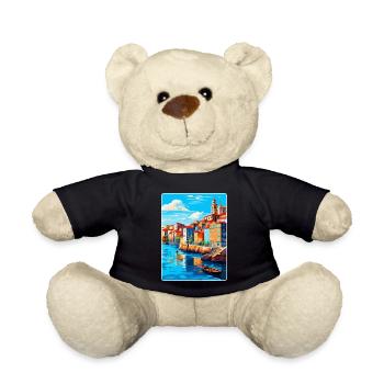 Porto Portugal Vintage Reiseplakat Souvenir WPA - Teddy - Schwarz - Vorne