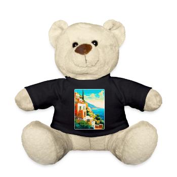 Capri Italien Vintage Reiseplakat WPA Kunst Souvenir - Teddy - Schwarz - Vorne