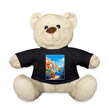 Ponza Italy Vintage Travel Poster WPA Art Souvenir - Teddy Bear - black - Front