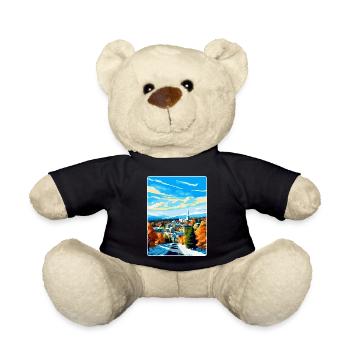 Lahti Finland Vintage Travel Poster WPA Souvenir - Teddy Bear - black - Front