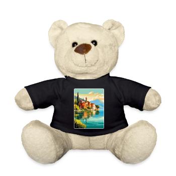 Comer See Italien Vintage Reiseplakat Souvenir WPA - Teddy - Schwarz - Vorne