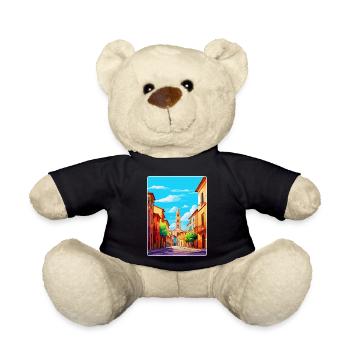 Parma Italy Vintage Travel Poster WPA Art Souvenir - Teddy Bear - black - Front