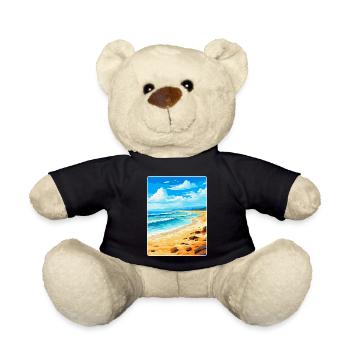 Fuerteventura Spanien Vintage Reiseplakat Souvenir - Teddy - Schwarz - Vorne