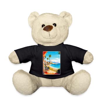 Costa Del Sol Spanien Vintage Reiseplakat Souvenir - Teddy - Schwarz - Vorne
