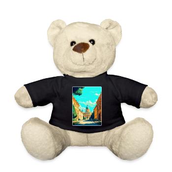 Potsdam Germany Vintage Travel Poster Souvenir WPA - Teddy Bear - black - Front