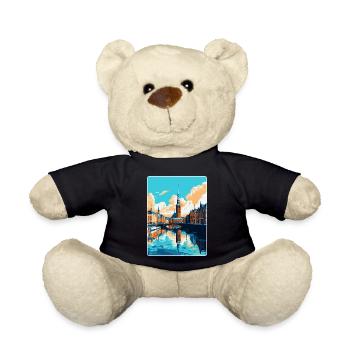 Hamburg Deutschland Vintage Reiseplakat Souvenir WPA - Teddy - Schwarz - Vorne