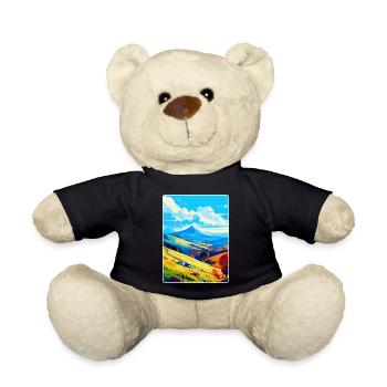 Bieszczady Pologne Affiche de voyage vintage souvenir - Nounours - noir - Devant