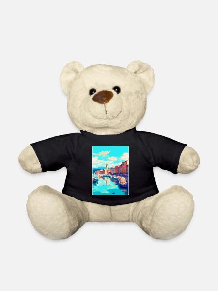 Saint Tropez Frankreich Vintage Reiseplakat Souvenir - Teddy - Schwarz