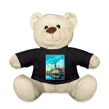 Malmö Schweden Vintage Reiseposter WPA Souvenir - Teddy - Schwarz - Vorne
