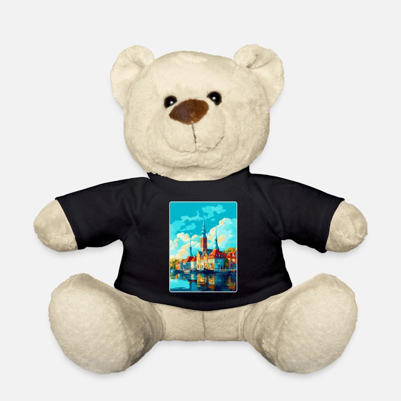 Malmö Schweden Vintage Reiseposter WPA Souvenir - Teddy - Schwarz