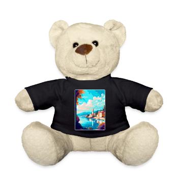 Split Kroatien Vintage Reiseplakat WPA Souvenir - Teddy - Schwarz - Vorne