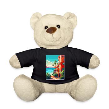 Costa Del Sol Spanien Vintage Reiseplakat Souvenir - Teddy - Schwarz - Vorne