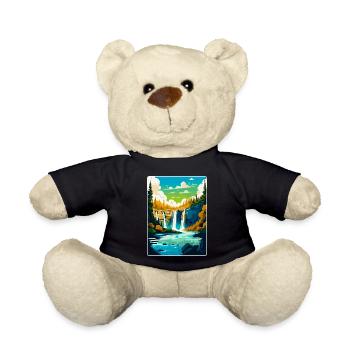 Plitvicer Seen Kroatien Vintage Reiseplakat WPA - Teddy - Schwarz - Vorne