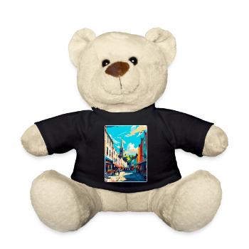 Galway Irland Uk Vintage Reiseplakat Souvenir - Teddy - Schwarz - Vorne