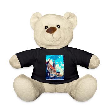 Leipzig Deutschland Vintage Reiseplakat Souvenir WPA - Teddy - Schwarz - Vorne