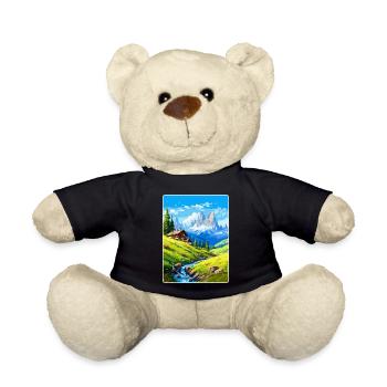Dolomiten Italien Vintage Reiseplakat Souvenir WPA - Teddy - Schwarz - Vorne