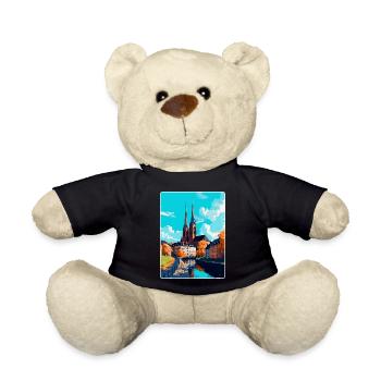 Uppsala Schweden Vintage Reiseplakat Souvenir WPA - Teddy - Schwarz - Vorne