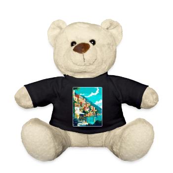 Capri Italien Vintage Reiseplakat WPA Kunst Souvenir - Teddy - Schwarz - Vorne