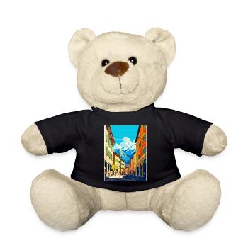 Trento Italy Vintage Travel Poster WPA Souvenir - Teddy Bear - black - Front